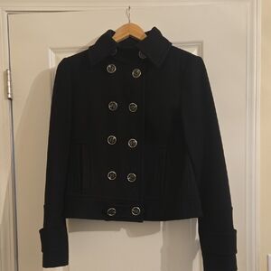 Elegant Black Double-Breasted Women's Jacket